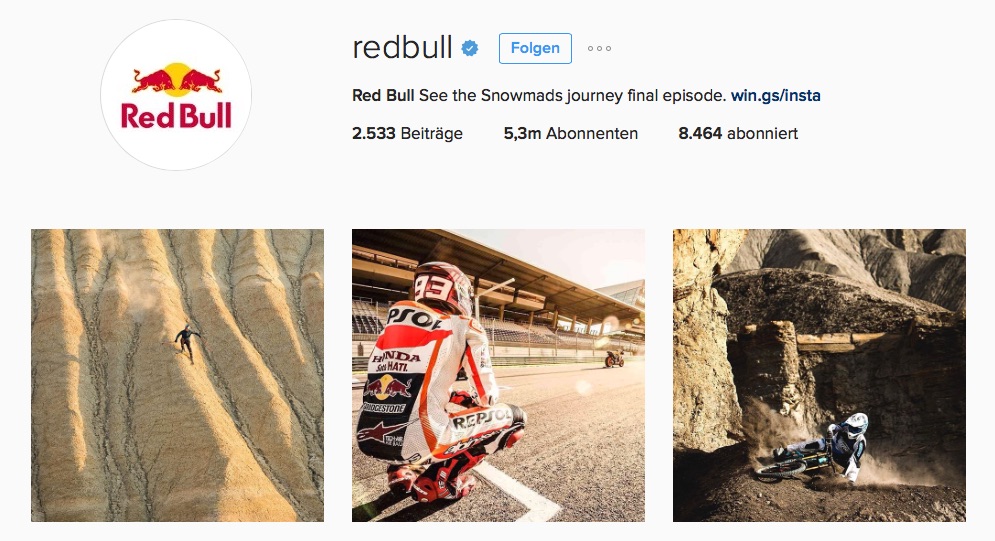 Instagram Marketing: Beispiel Red Bull